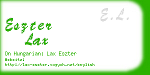 eszter lax business card